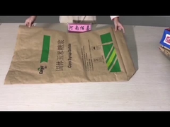 Torby papierowe z recyklingu w niestandardowym rozmiarze 20 kg 25 kg Wklejone wielościenne torby papierowe