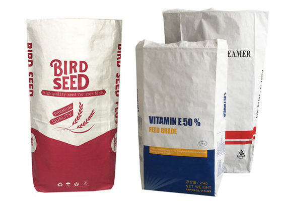 Wielowarstwowe 25kgs Kraft Brown Paper Bags 2 warstwy / 3 warstwy