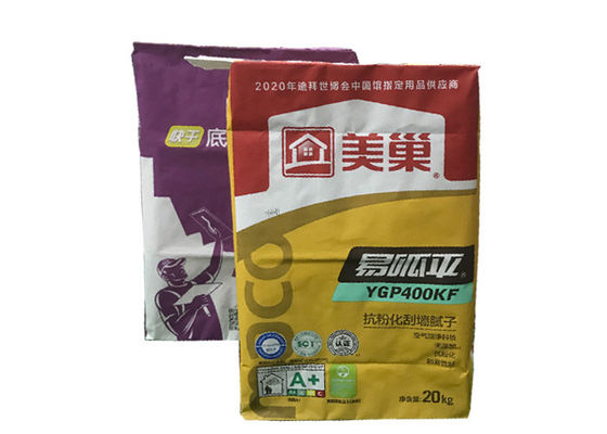 Dostosowane logo 25 kg Wielowarstwowe worki papierowe Kraft Valve Cementowe torby do pakowania 50 kg