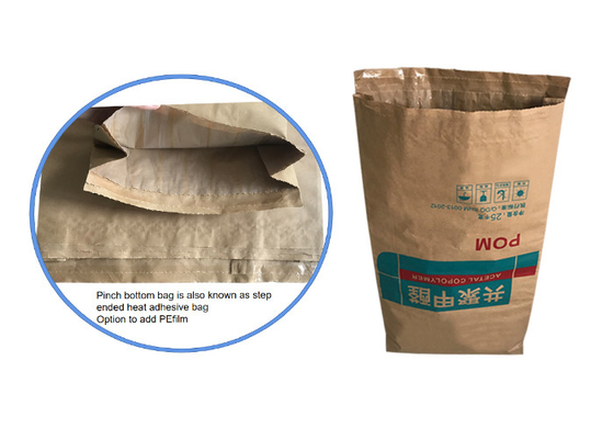 Wklejone opakowania Papierowe worki Dostosowane 3 warstwy 25 kg 50 kg Zgrzewane produkty spożywcze