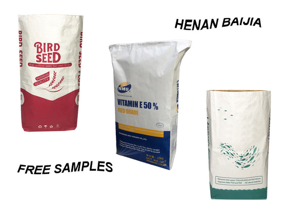 Przemysł budowlany PE Kraft Paper Bag Kwadratowe dno Wodoodporna powłoka 25 kg 50 kg