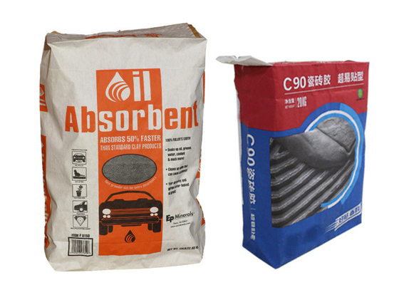 Gliniane, granulowane, wklejane, wielowarstwowe torby papierowe 15 kg 20 kg 25 kg
