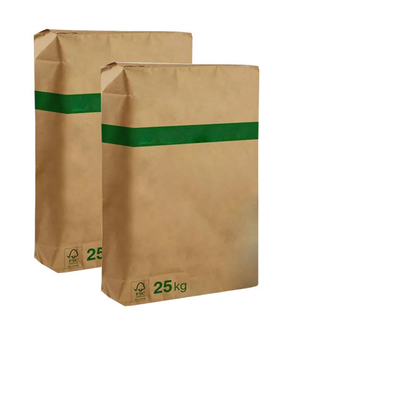 20 kg 25 kg Wklejone wielowarstwowe torby papierowe Wielowarstwowa torba papierowa Wysoka trwałość