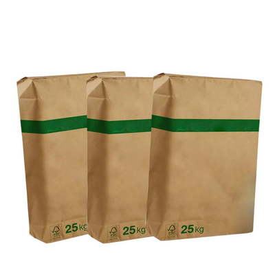 20 kg 25 kg Wklejone wielowarstwowe torby papierowe Wielowarstwowa torba papierowa Wysoka trwałość