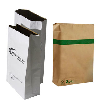 3-warstwowe papierowe worki wielościenne z zaworem spożywczym 25 kg z nadrukiem fleksograficznym