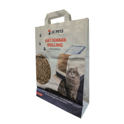Biodegradowalne wielowarstwowe torby papierowe Kraft 5kg Torba do pakowania żwirku dla kotów Tofu