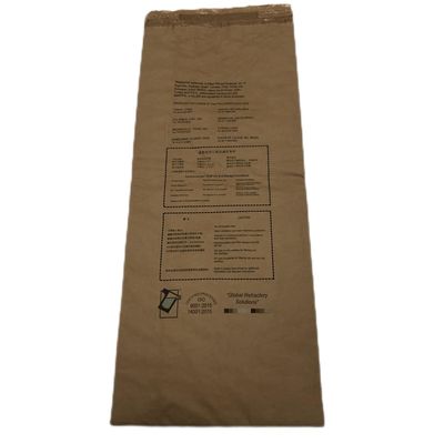 25 kg papierowy worek Pbom z otworem do otwierania w celu opakowania materiałów budowlanych i materiałów ognistych