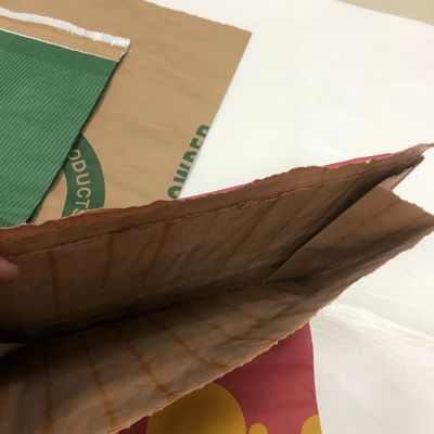 Zastosowany logo pieczęć cieplna papier worek biały brązowy wielościeniowy papier worek