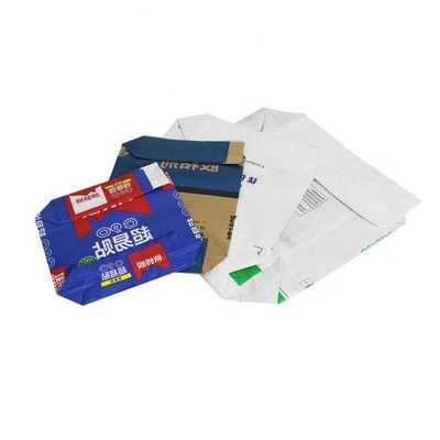 2 warstwy 3 warstwy Kraft Paper Valve Bags With Plastic Inner For Packaging Cement Putty Powder Chemical Hold 20kg 25kg 50kg