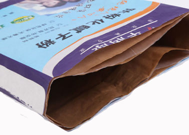 Druk fleksograficzny Multiwall Kraft Torby papierowe 3 warstwy 20 kg 40 kg Odporny na wilgoć Odporny na wilgoć