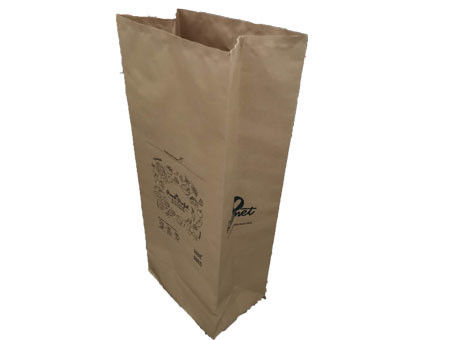 Biodegradowalny brązowy, 2-warstwowy papierowy worek na śmieci 25 kg