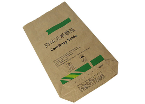 Kwadratowe dno 120g biodegradowalne torby papierowe do pakowania skrobi kukurydzianej