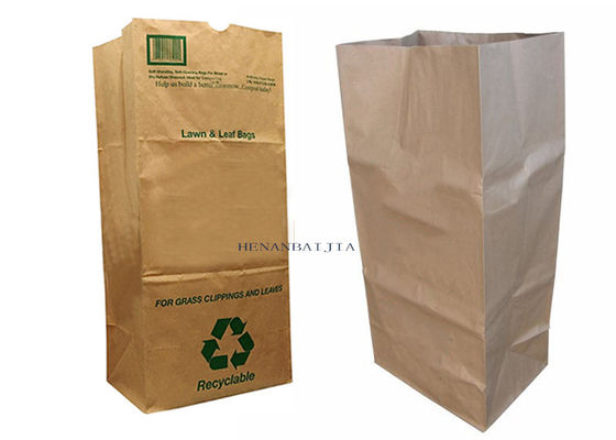 Bardzo duża 70g Stand Up Lawn Paper Bag Wielościenne worki na trawnik i liście
