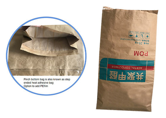 25 kg Mechanizm Wielowarstwowe torby papierowe Brązowe worki na papier pakowy
