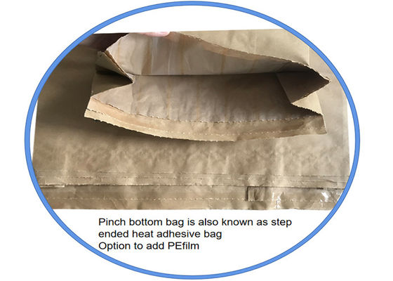 Przemysłowa wielowarstwowa torba papierowa Kraft Bezpłatna próbka 15 kg 20 kg 25 kg