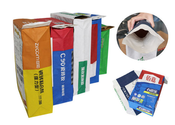 Valve Multiwall Kraft Paper Bags Coconut Basmati Rice Demineralised Whey Powder