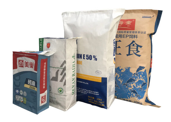 3-warstwowa, odporna na zużycie, nadająca się do recyklingu, papierowa torba z zaworem do nawozu