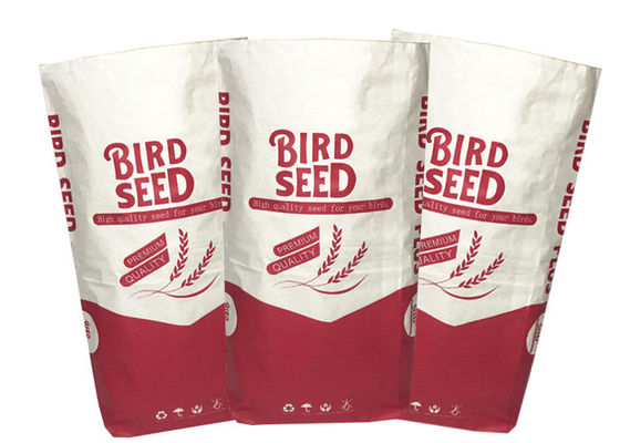 Wielowarstwowe 25kgs Kraft Brown Paper Bags 2 warstwy / 3 warstwy