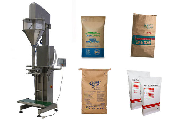 Logo Dostosowana brązowa torba papierowa do materiałów w proszku o jakości spożywczej