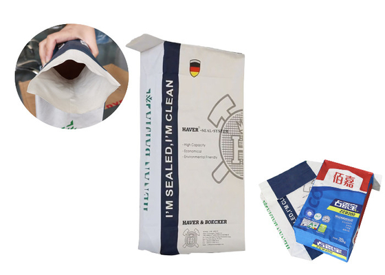 Niestandardowe wklejone wielowarstwowe torby papierowe do pakowania mąki 5 kg 10 kg 20 kg