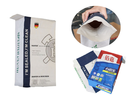 25 kg 20 kg Worek papierowy Niestandardowe logo Wklejona torba do pakowania papieru Kraft