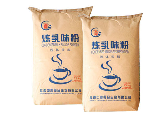 Wielościenne torby papierowe z papieru pakowego klasy spożywczej na herbatę w proszku Coco proszek mleka w proszku