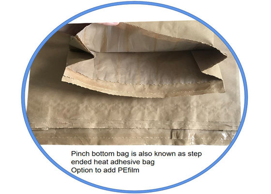 Odporne na wilgoć torby papierowe zgrzewane, białe, brązowe do synantryny