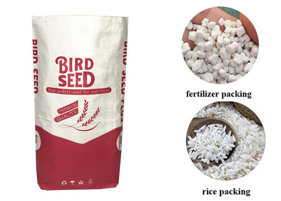 Dostosowane wielościenne torby papierowe Kraft w proszku Używane składniki żywności