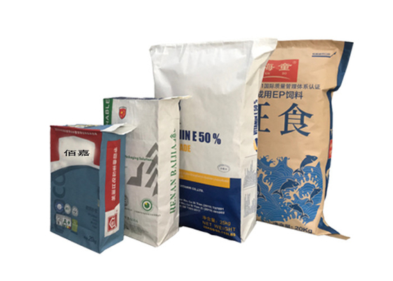 Recyklingowe torby papierowe Kraft 25kgs 50kgs Karma dla zwierząt domowych Dodatek do nasion dla ptaków
