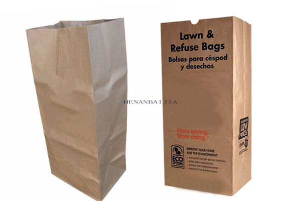 Brązowe biodegradowalne torby na śmieci z nadrukiem fleksograficznym Multiwall