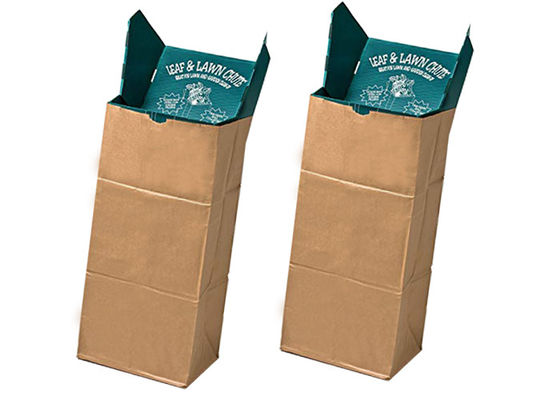 Lawn Refuse Multiwall Kraft Lawn Square Bottom Paper Bag 300mm 400mm 900mm