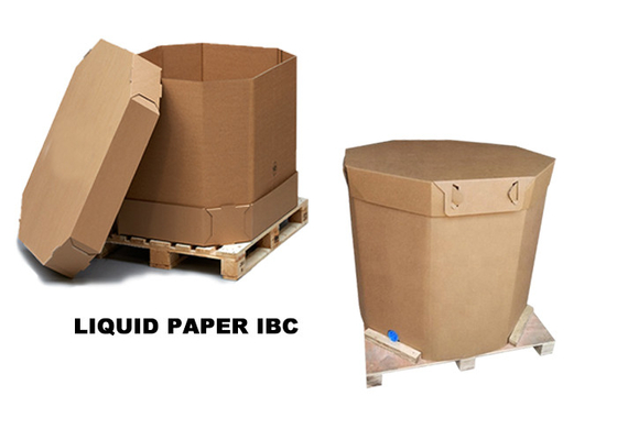 Cubic 1000l IBC Tank Płynne opakowanie oleju kokosowego Papierowa torba IBC z torbą liniową