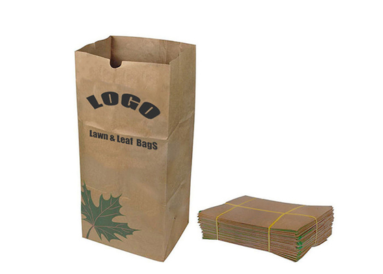 Heavy Duty Kraft Paper Lawn Paper Bags Brown 30 galonów Yard Waste Leaf