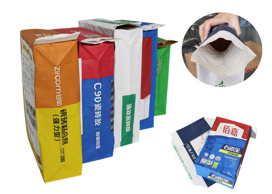 Worek papierowy z zaworem proszkowym do budownictwa przemysłowego 20 kg 25 kg Niestandardowy