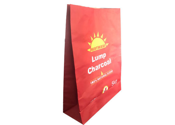 Dostosowana torba papierowa Kraft na brykiet z trocin drzewnych Firebrand BBQ Charcoal
