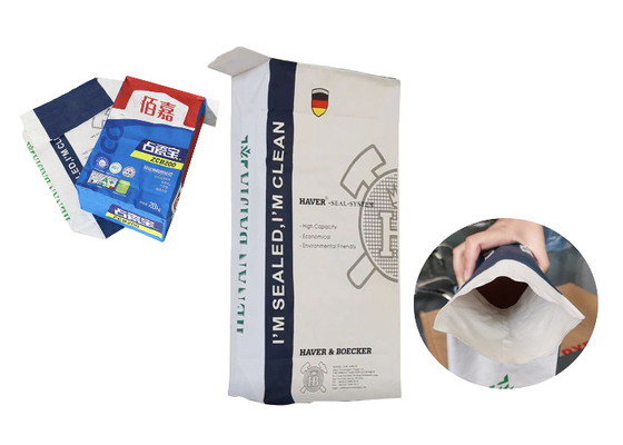 25 kg papier pakowy wklejony wielowarstwowy worek papierowy na proszek chemiczny